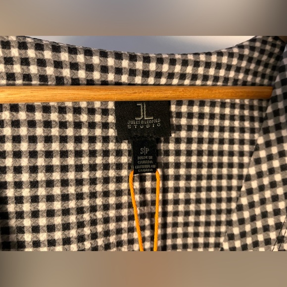 Gingham B&W Wrap Around Midi - Picture 5 of 7